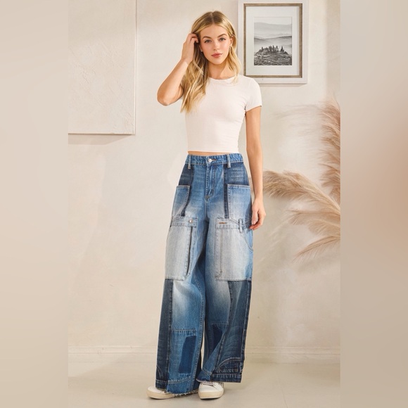 Oli & Hali Denim - OLI HALI NWT 🐈Jeans Upside Down Denim Barrel Style Pockets Size Small - XLarge